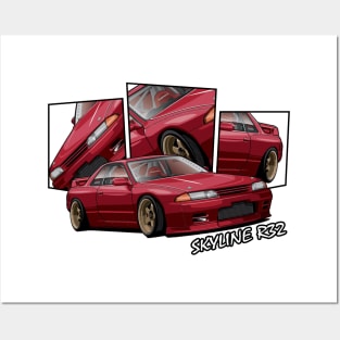Nissan Skyline R32 Posters and Art